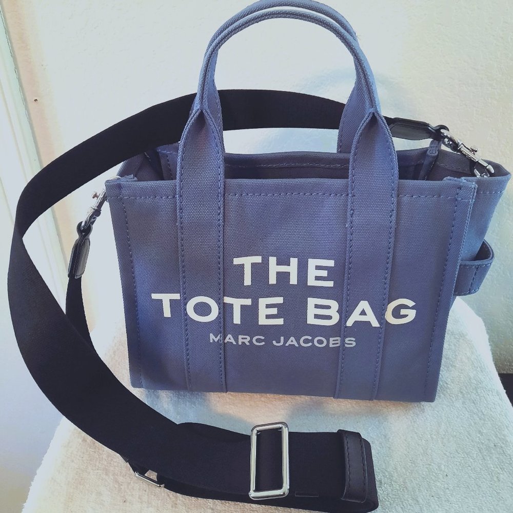 MARC JACOBS The Mini Tote Bag in Blue Shadow